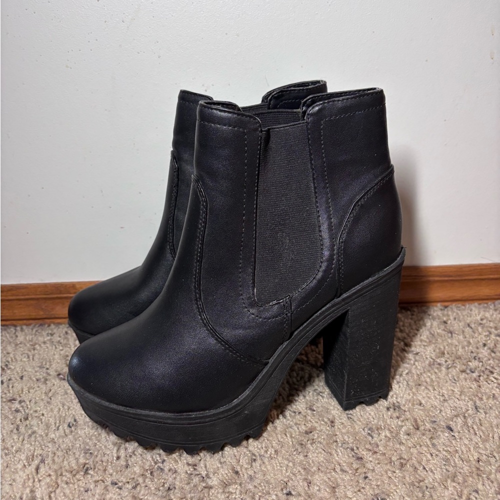 Platform Ankle Booties, Size US 8